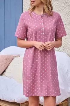 Ночная сорочка хлопковая с коротким рукавом Massana