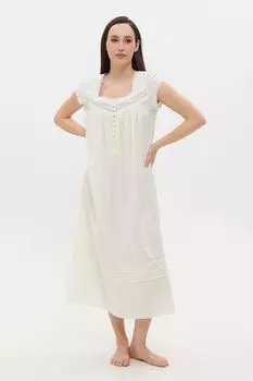 Ночная сорочка хлопковая с кружевом Eileen West