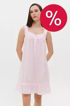 Ночная сорочка хлопковая с кружевом Eileen West