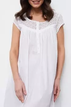 Ночная сорочка хлопковая с кружевом Eileen West