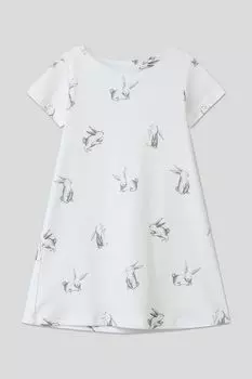 Ночная сорочка хлопковая с принтом Aspaya