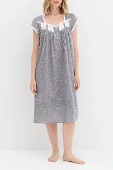 Ночная сорочка хлопковая с принтом Eileen West