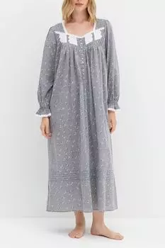 Ночная сорочка хлопковая с принтом Eileen West