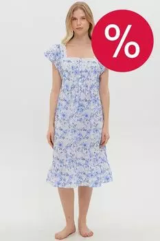 Ночная сорочка хлопковая с принтом Eileen West