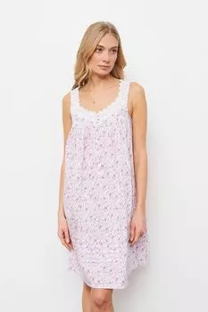 Ночная сорочка хлопковая с принтом Eileen West