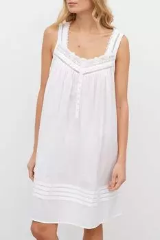 Ночная сорочка хлопковая с принтом Eileen West