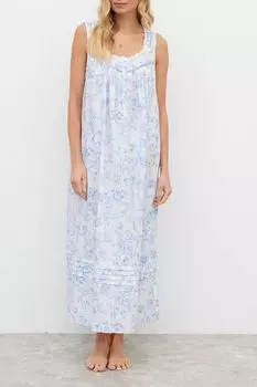 Ночная сорочка хлопковая с принтом Eileen West