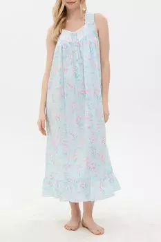 Ночная сорочка хлопковая с принтом Eileen West