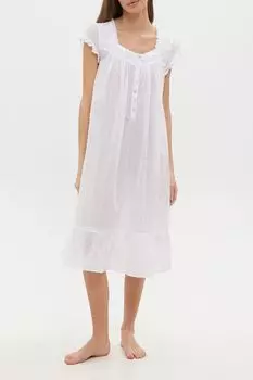 Ночная сорочка хлопковая с принтом Eileen West