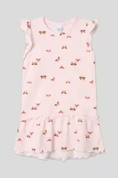 Ночная сорочка хлопковая с принтом Sanetta