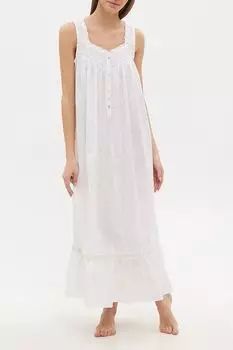 Ночная сорочка хлопковая с шитьем Eileen West