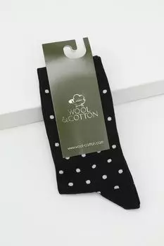 Носки шерстяные классические в горох Wool&Cotton