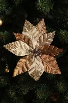 Новогоднее украшение Цветок на клипсе GOODWILL