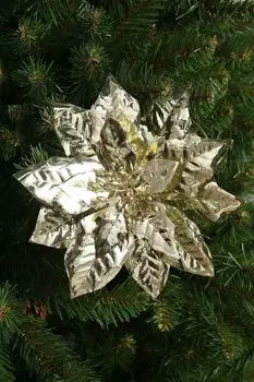 Новогоднее украшение Цветок на клипсе Stellanatale COINCASA