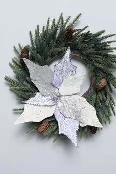 Новогоднее украшение Цветок Пуансеттии Triumph Nord