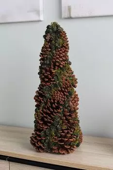 Новогоднее украшение ель настольная COINCASA