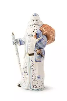 Новогоднее украшение фарфоровое Дед мороз Объединение «Гжель»