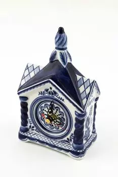 Новогоднее украшение из фарфора Теремок Объединение «Гжель»