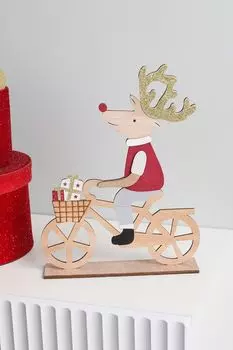 Новогоднее украшение Олень на велосипеде COSY @ HOME