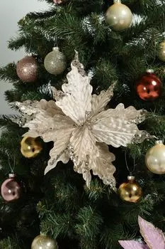 Новогоднее украшение Poinsetia On Clip GOODWILL