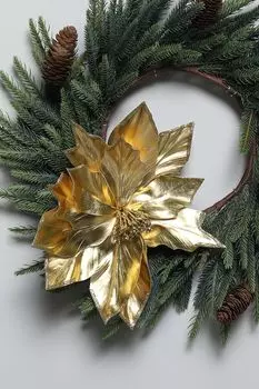 Новогоднее украшение Poinsettia On Clip GOODWILL