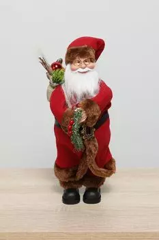 Новогоднее украшение Санта со светящимся венком Holiday Classics