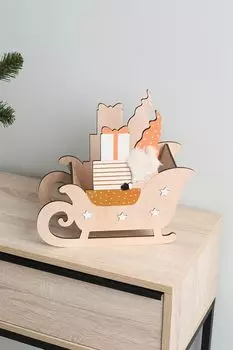 Новогоднее украшение Санта в санях COSY @ HOME