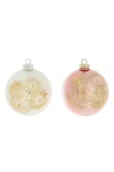 Новогоднее украшение Шар с декором в ассортименте 10 см COINCASA