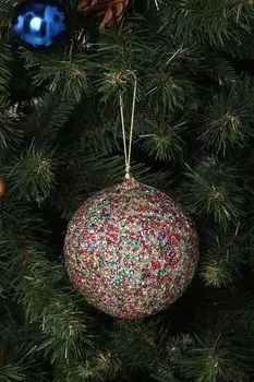 Новогоднее украшение шар с пайетками Karlsbach