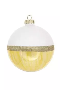 Новогоднее украшение Шар с принтом 10 см COINCASA