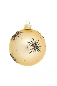 Новогоднее украшение Шар с принтом 8 см COINCASA