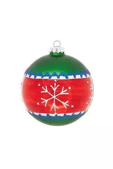 Новогоднее украшение Шар с принтом Снежинки COINCASA