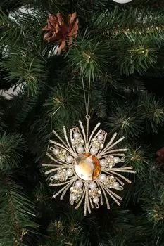 Новогоднее украшение Снежинка с жемчужинами Holiday Classics