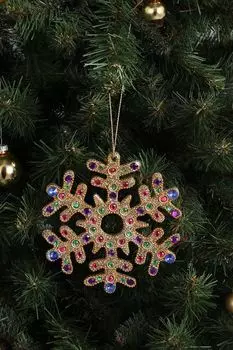 Новогоднее украшение Снежинка со стразами Karlsbach