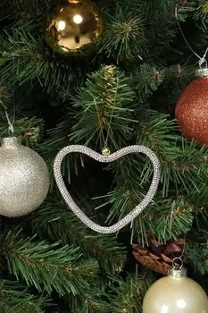 Новогоднее украшение стеклянное Heart в ассортименте COINCASA