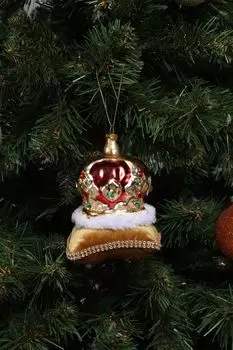 Новогоднее украшение стеклянное Корона Kersten