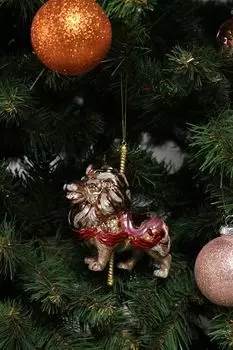 Новогоднее украшение стеклянное Лев Kersten