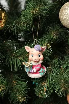 Новогоднее украшение Свинка Holiday Classics