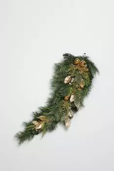 Новогодние украшение хвойная ветвь с декором Holiday Classics