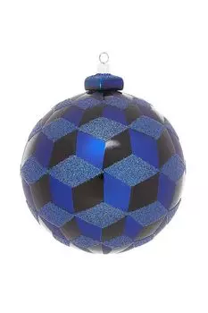 Новогодний елочный шар Quadri Blu COINCASA