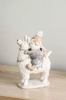 Новогодний сувенир Лама и Санта COSY @ HOME