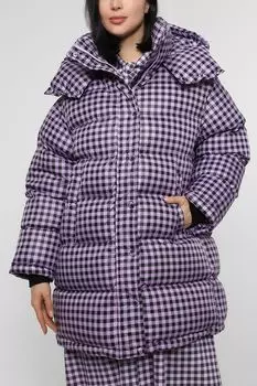 Объемный пуховик в клетку BELUCCI