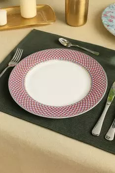 Обеденная тарелка из фарфора Flower Festival Scallop Pip Studio