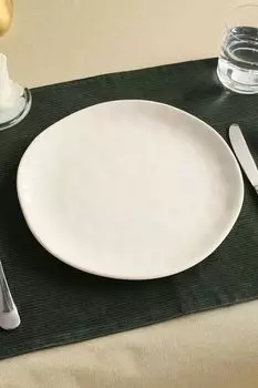 Обеденная тарелка из керамики Nordik White Tognana