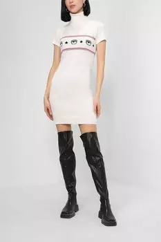 Облегающее платье с воротником-стойкой Chiara Ferragni