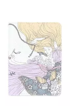 Обложка для документов кожаная с принтом Valerie Concept