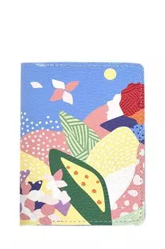 Обложка для документов кожаная с принтом Valerie Concept