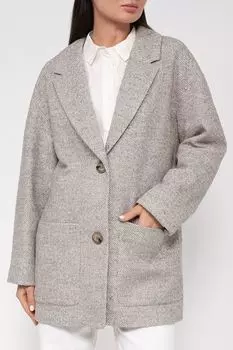 Однобортное пальто с шерстью BELUCCI