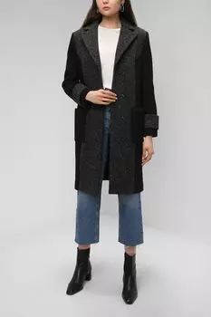 Однобортное пальто с шерстью Paola Ray