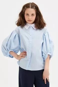 Однотонная блузка с пышными рукавами SMENA